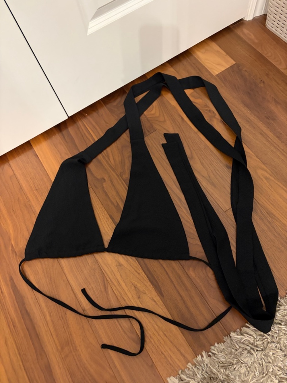 SHEIN Black Triangle Wrap Tank Top